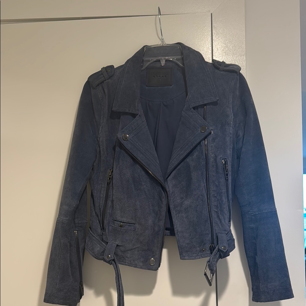 Blank NYC Blue Suede Jacket